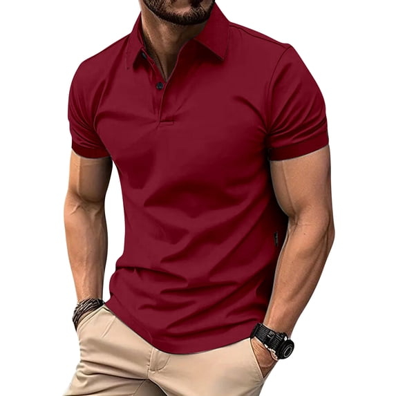 Polo Shirts for Men Short Sleeve Slim Fit Tshirts Performance Wicking Work Golf Shirt
