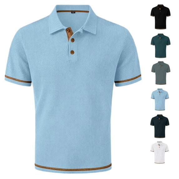Polo Shirts for Men Silk Mesh Short Sleeve Moisture Wicking Performance Wrinkle-Resistant Business Casual Golf Shirt