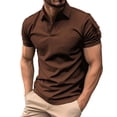 thumbnail image 1 of Shirts for Men Slim Fit Short Sleeve Golf Shirts Fashion Casual Buttons Lapel Business Casual Shirt, 1 of 4