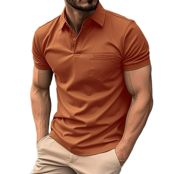 Shirts for Men Slim Fit Short Sleeve Golf Shirts Fashion Casual Buttons Lapel Business Casual Shirt