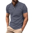 thumbnail image 1 of Shirts for Men Slim Fit Short Sleeve Golf Shirts Fashion Casual Buttons Lapel Business Casual Shirt, 1 of 4