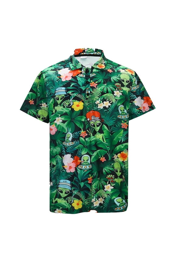 Polo Shirts for Men Summer Lapel Funny Print Graphic Retro Short Sleeve Summer Loose Casual Mens Dress Shirts