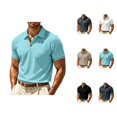 thumbnail image 1 of Polo Shirts for Men Summer Lightweight Short Sleeve Lapel Collar Business Casual T Shirts Golf Shirt, 1 of 8