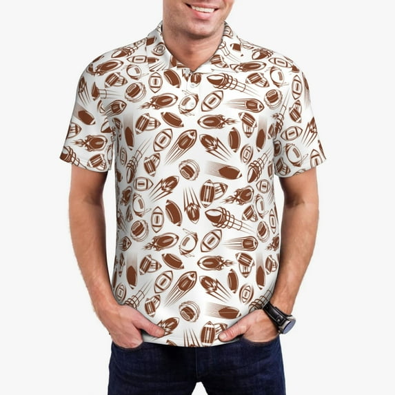 Polo Shirts for Men, rugby style Cuteness Casual Mens Polo Shirts Short Sleeve Button Down Classic Mens Golf Polo Shirts