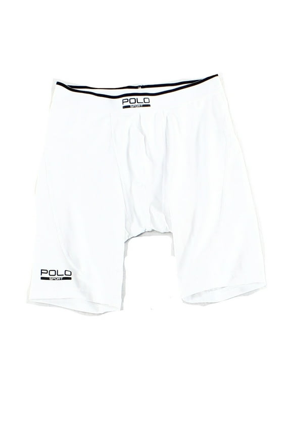 NEW White Mens Size Medium M Logo Boxer Brief Swimwear