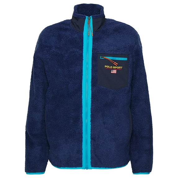 Polo Sport Ralph Lauren Men's High Pile Fleece Jacket (XLarge, Harrison Blue)