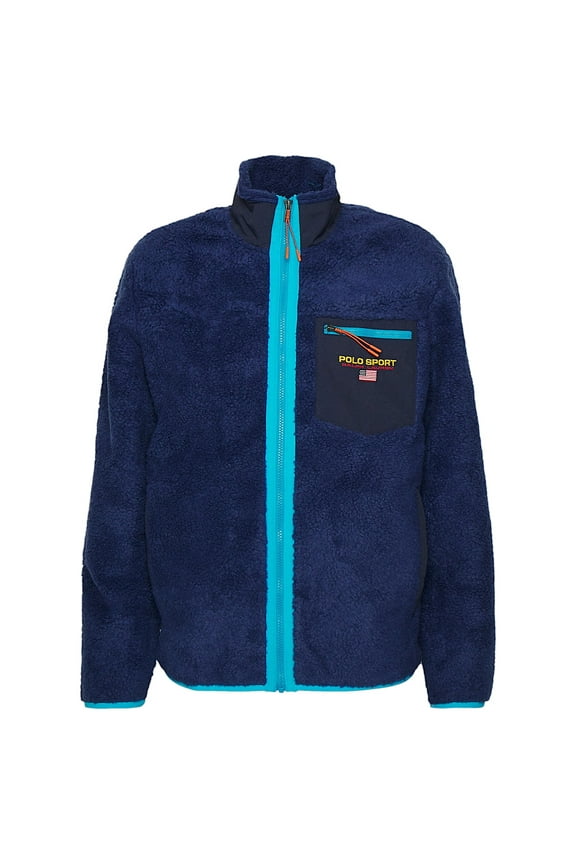 Polo Sport Ralph Lauren Men's High Pile Fleece Jacket (XLarge, Harrison Blue)