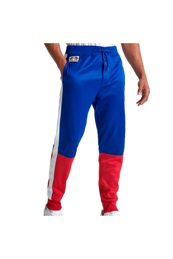 Polo Sport Ralph Lauren Moto Men's Color Block Jogger Sweatpants (Large, R/W/B)