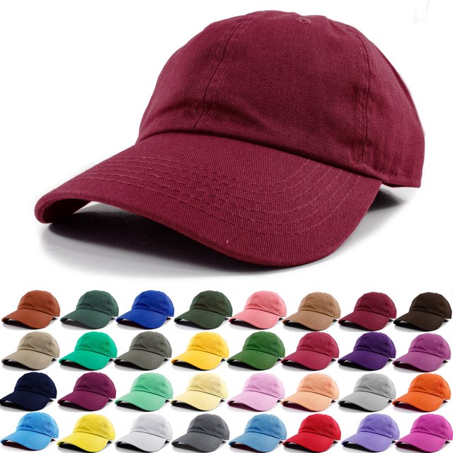 Unisex Cotton Baseball Cap – Adjustable Dad Hat, Solid Washed, 5 Colors