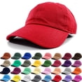thumbnail image 1 of Polo Style Baseball Cap Ball Dad Hat Adjustable Plain Solid Washed Cotton Mens Womens Red, 1 of 6