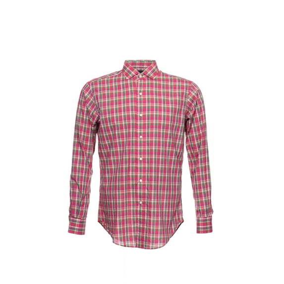 Polo by Ralph Lauren Men's Plaid Button Down Shirt (Small, Pink)