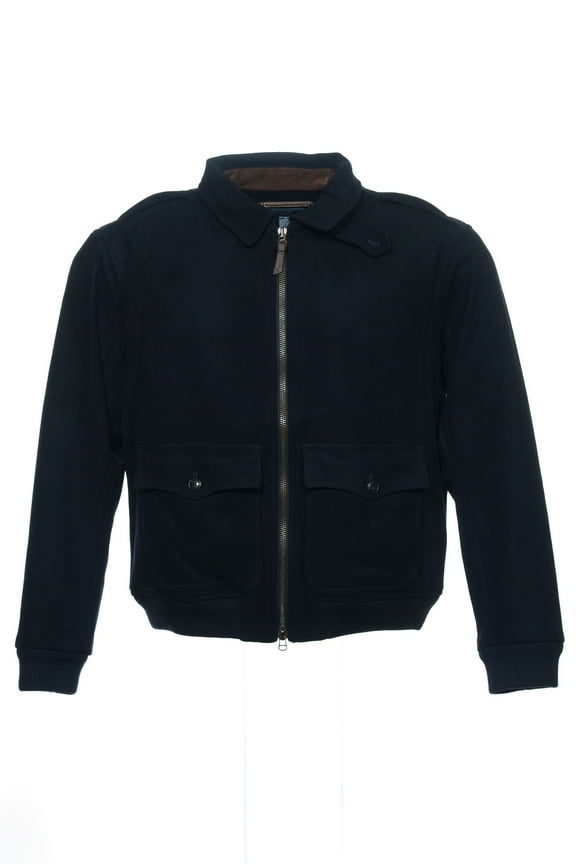 Polo by Ralph Lauren Men's Wool Blend Bomber Jacket (2XLarge, Black)