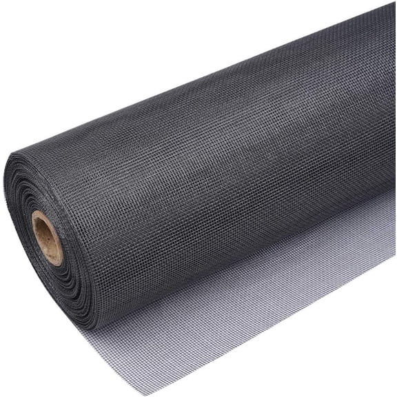 Pololo 36" x 100' Gray Fiberglass Window Screen Roll Durable Screen Mesh for DIY Repair and Rescreening of Windows and Doors