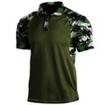 thumbnail image 1 of Polos for Men Camouflage Print Raglan Sleeve Thin Breathable Tshirt Turndown Collar Soft Top Sports Casual Regular Fit Mens T Shirt, 1 of 2