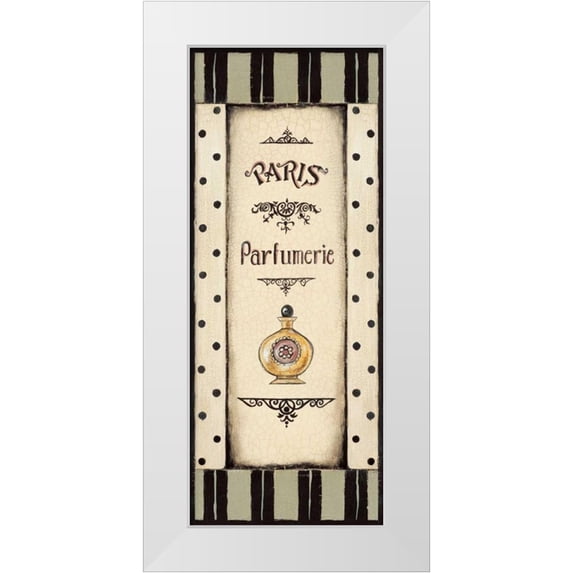 Poloson, Kimberly 10x18 White Modern Wood Framed Museum Art Print Titled - Perfume Bottle