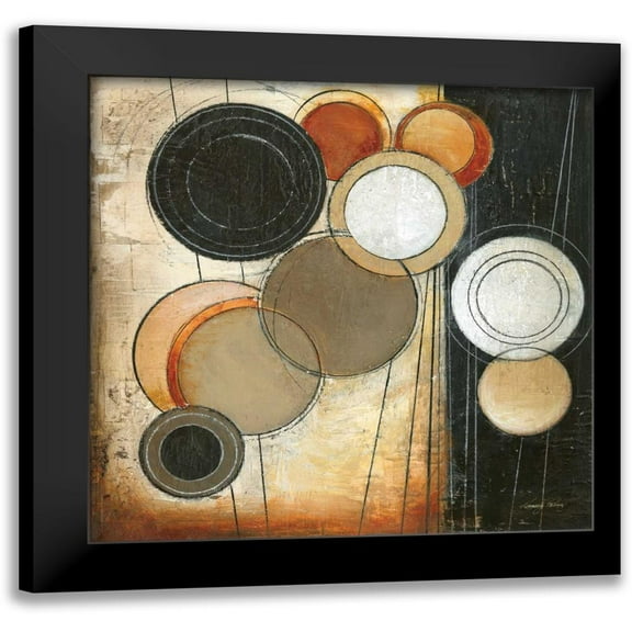 Poloson, Kimberly 12x12 Black Modern Framed Museum Art Print Titled - Tangents II