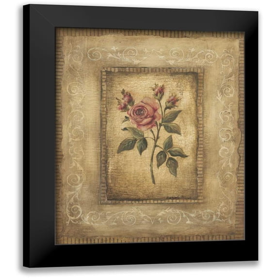 Poloson, Kimberly 12x14 Black Modern Framed Museum Art Print Titled - Grand Savin Rose