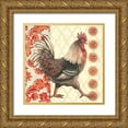 thumbnail image 1 of Poloson, Kimberly 15x15 Gold Ornate Wood Framed with Double Matting Museum Art Print Titled - Bohemian Rooster I, 1 of 4