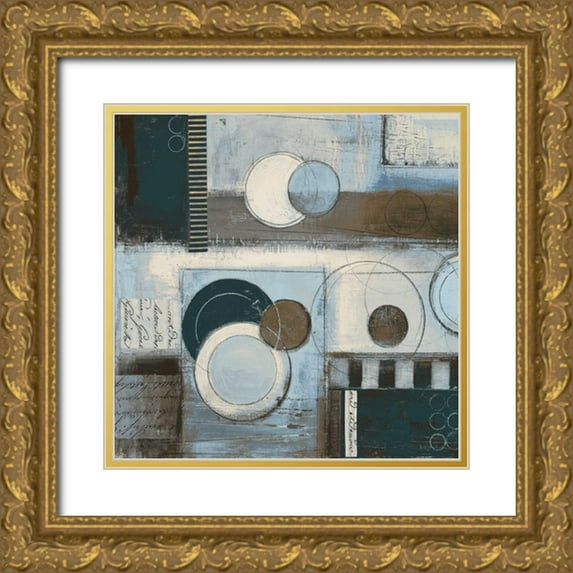 Poloson, Kimberly 15x15 Gold Ornate Wood Framed with Double Matting Museum Art Print Titled - Rush Hour Blues Sq. II