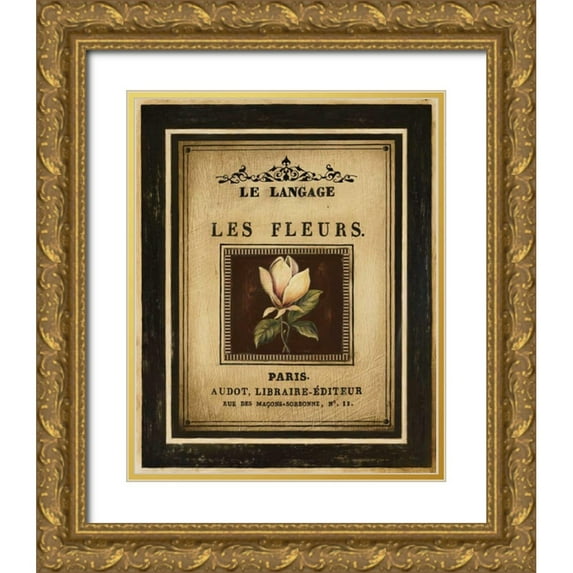 Poloson, Kimberly 15x18 Gold Ornate Wood Framed with Double Matting Museum Art Print Titled - Flower Garden II