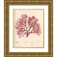 thumbnail image 1 of Poloson, Kimberly 15x18 Gold Ornate Wood Framed with Double Matting Museum Art Print Titled - Red Botanical Study I, 1 of 4