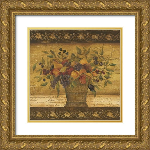 Poloson, Kimberly 20x20 Gold Ornate Wood Framed with Double Matting Museum Art Print Titled - Abundance II