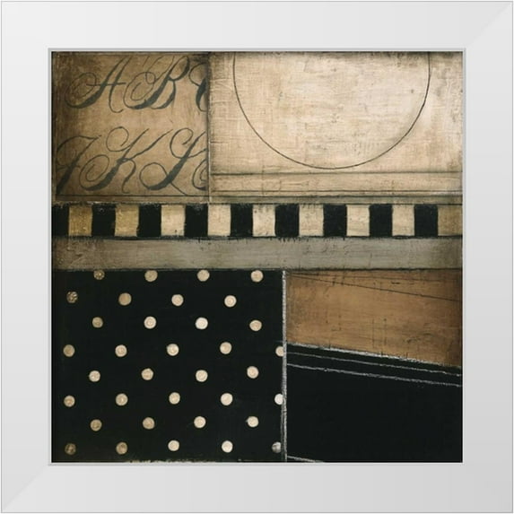 Poloson, Kimberly 20x20 White Modern Wood Framed Museum Art Print Titled - Fancy Square I