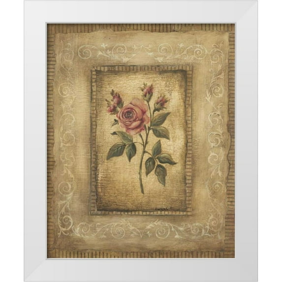 Poloson, Kimberly 20x24 White Modern Wood Framed Museum Art Print Titled - Grand Savin Rose