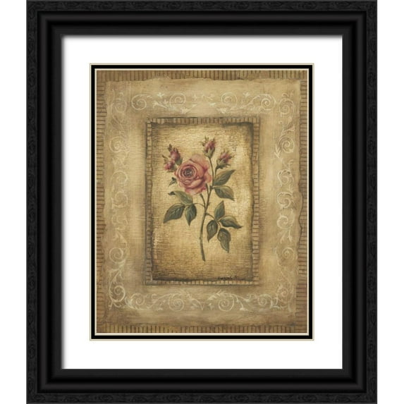 Poloson, Kimberly 26x31 Black Ornate Wood Framed with Double Matting Museum Art Print Titled - Savin Rose