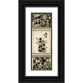 thumbnail image 1 of Poloson, Kimberly 7x14 Black Ornate Wood Framed with Double Matting Museum Art Print Titled - Garden Shadow II, 1 of 4