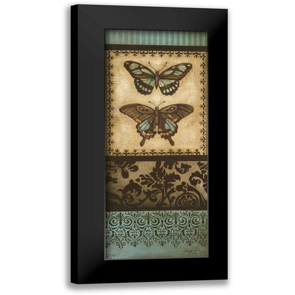 Poloson, Kimberly 8x14 Black Modern Framed Museum Art Print Titled - Around the Garden I
