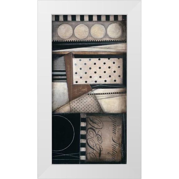 Poloson, Kimberly 9x14 White Modern Wood Framed Museum Art Print Titled - Fancy Letters II