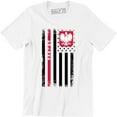 thumbnail image 1 of Polska American Flag US Pride Patriotic Men's T-Shirt, 1 of 4