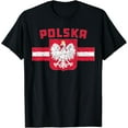 thumbnail image 1 of Polska Poland Flag Polish White Eagle T-Shirt mens t shirt，black，women，funny，misfits，men，journey，t-shirt, 1 of 4