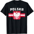 thumbnail image 1 of Polska Poland Flag Polish White Eagle T-Shirt mens t shirt，black，women，funny，misfits，men，journey，t-shirt, 1 of 4