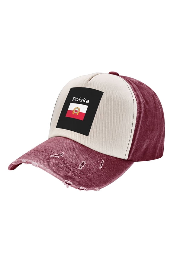 Polska Polish Flag Distressed Baseball Cap Dad Hats for Men Women Vintage Trucker Hat Low Profile Ball Caps