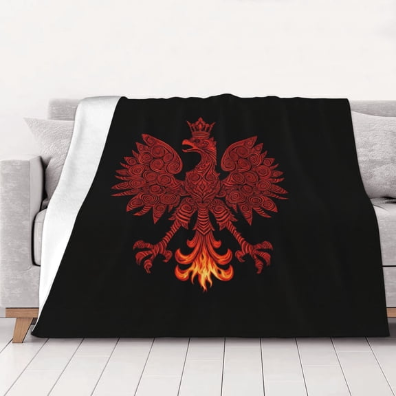 Polska-Polish Throws Blanket Fleece Soft Cozy Warm Plush for Travel Chair Bedroom Living Room Sofa 40"x30"