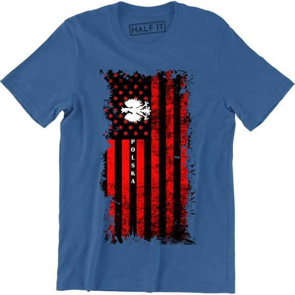 Polska USA Polish American Flag for Men T-Shirt