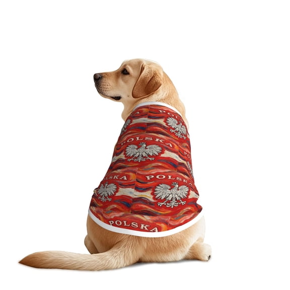 Polskaeagle Logo Dog T Shirts Vest for Dogs Fit - Spring, Summer, Fall Wear for Large Breed 5X-Large