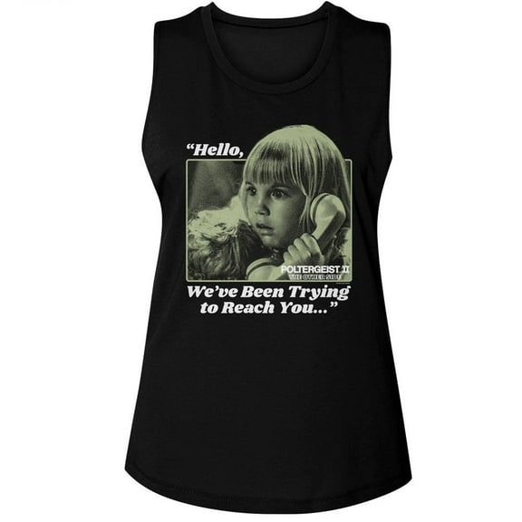 Poltergeist II Hello We've Been Trying to Reach You Women's Tank (BLACK, S)