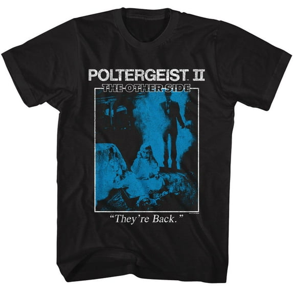 Poltergeist Theyre Back Poster Black Adult T-Shirt
