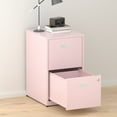 thumbnail image 1 of Polup 18"D 2 Drawer Office Vertical File Cabinet in Pink, Metal Filing Cabinets with Lock and Key, 1 of 11