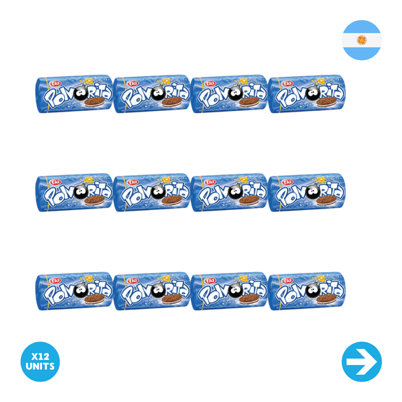 Polvorita - Chocolate Flavored Stuffed Cookies - 81gr - x12 units