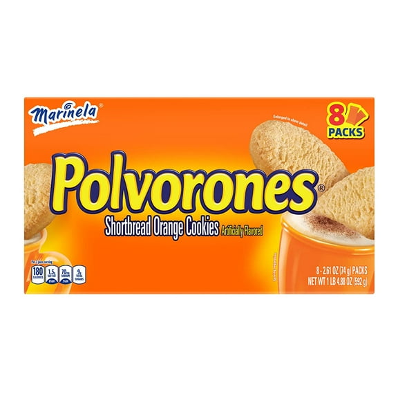 Polvorones Orange Shortbread Cookies, 8 count, 20.88 oz