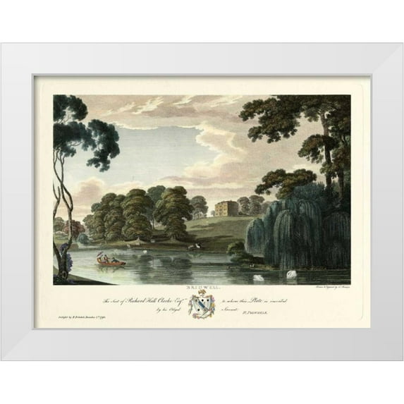 Polwhele, Richard 14x12 White Modern Wood Framed Museum Art Print Titled - Birdwell Estate