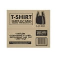thumbnail image 1 of Poly America 1,000 Count Black T-Shirt Carryout Bags, 11.5" x 6.5" x 22", 1 of 13