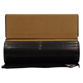 Poly-America 20' X 100' Black 10 mil Polyethylene Husky Plastic Sheeting - 12 Roll/Pallet