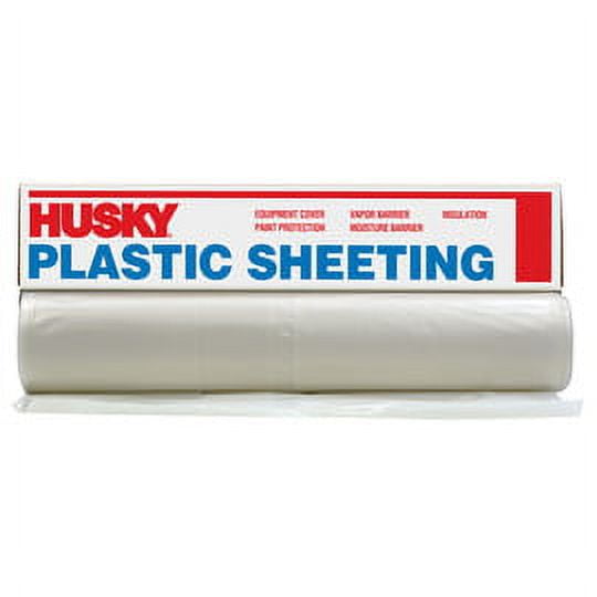 Poly-America 8' X 100' Clear 4 mil Polyethylene Husky Plastic Sheeting (2 Rolls)