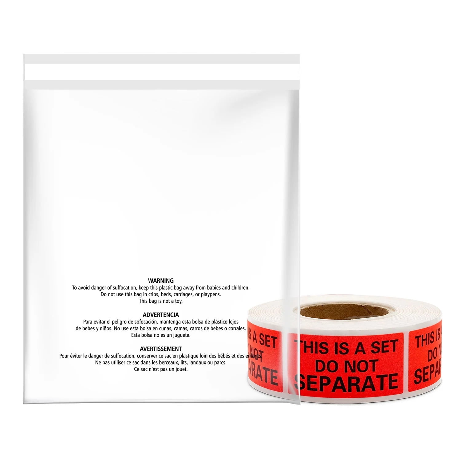 Poly Bags with Suffocation Warning 300Pack Poly Bags for Shipping