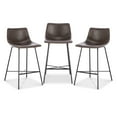 thumbnail image 1 of Poly & Bark Paxton 24” Counter Stool in Brown (Set of 3), 1 of 5